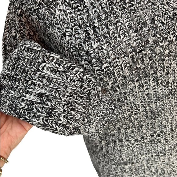 URBAN Heritage Textured Chunky Rib Knit Black/White Sweater Dress M - Picture 9 of 11